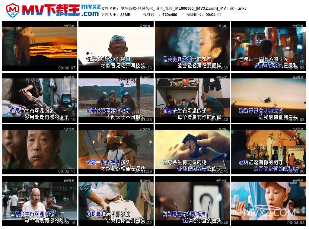 望海高歌-但愿余生_国语_流行_ME800580